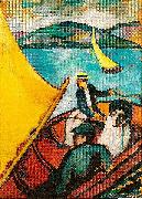 August Macke Segelboot auf dem Tegernsee oil